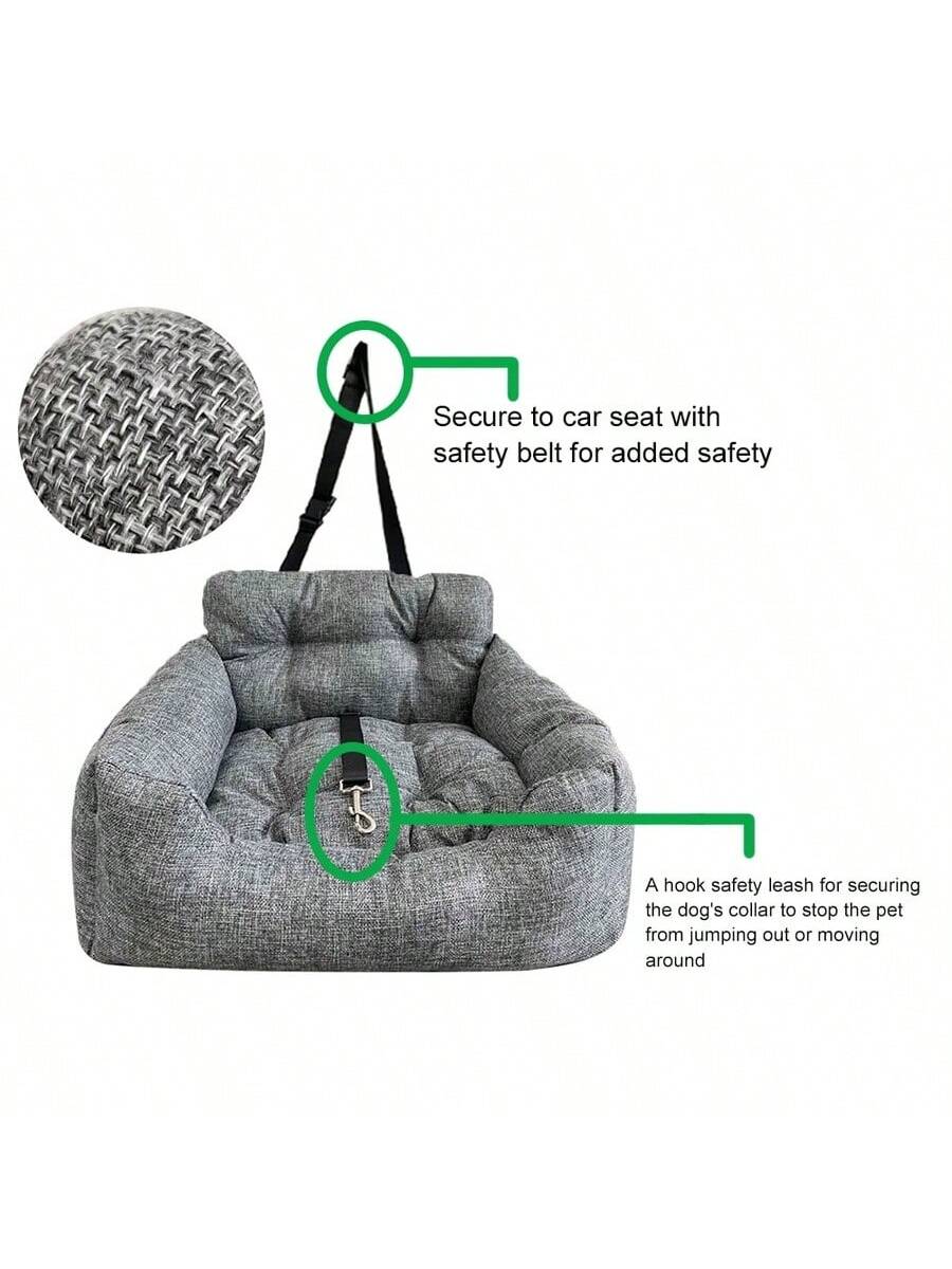 Dog Booster Seat Dog Car Seat For Small Medium Dogs To 35lb, Travel Carrier Booster Bed, Black