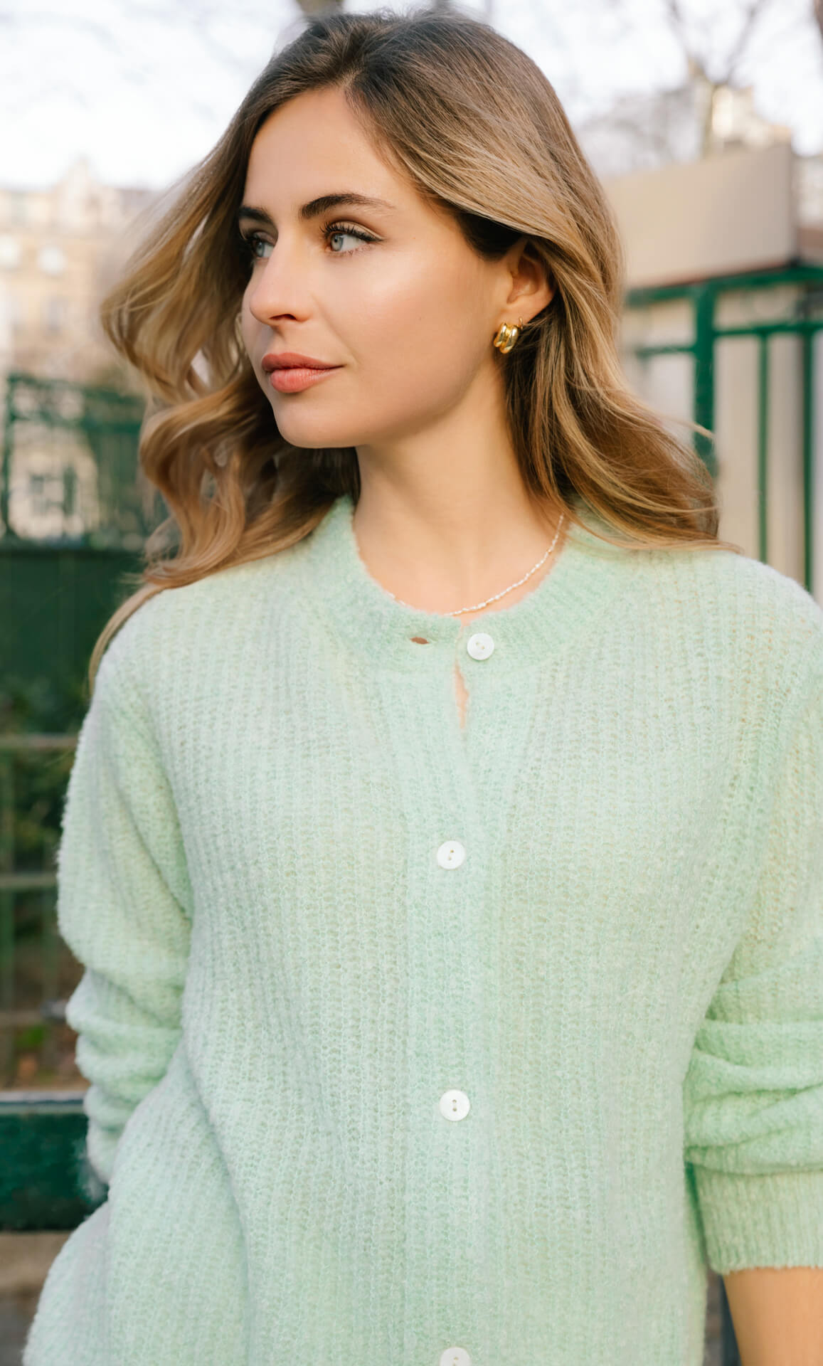 Bianca Boucle Cashmere Cardigan