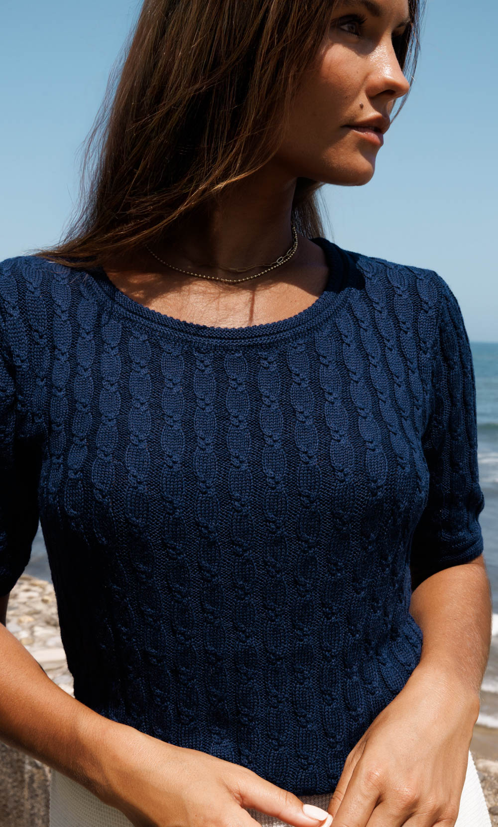 Cassandra Cable Sweater - Silk & Cashmere