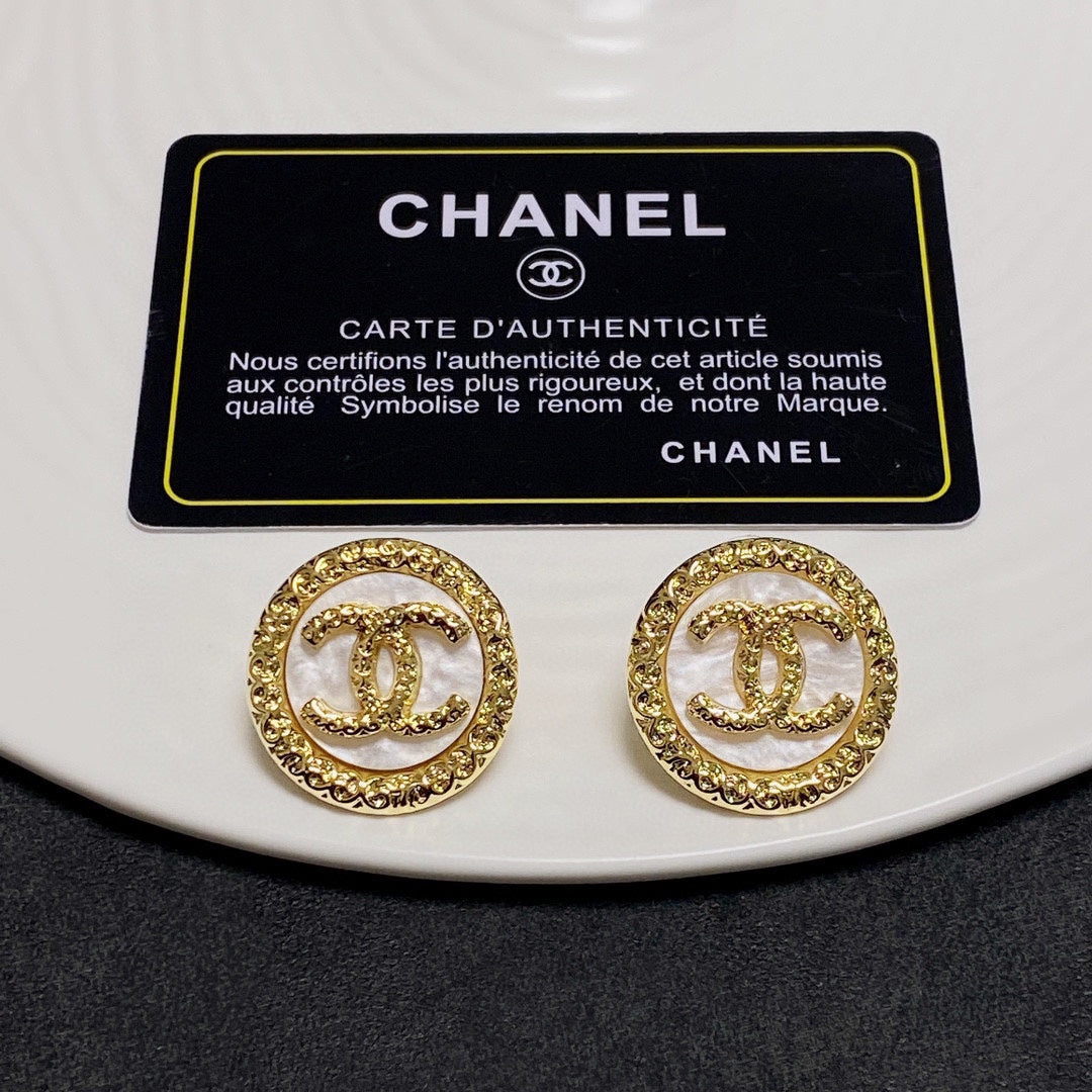 18K Chanel Crystal Earrings