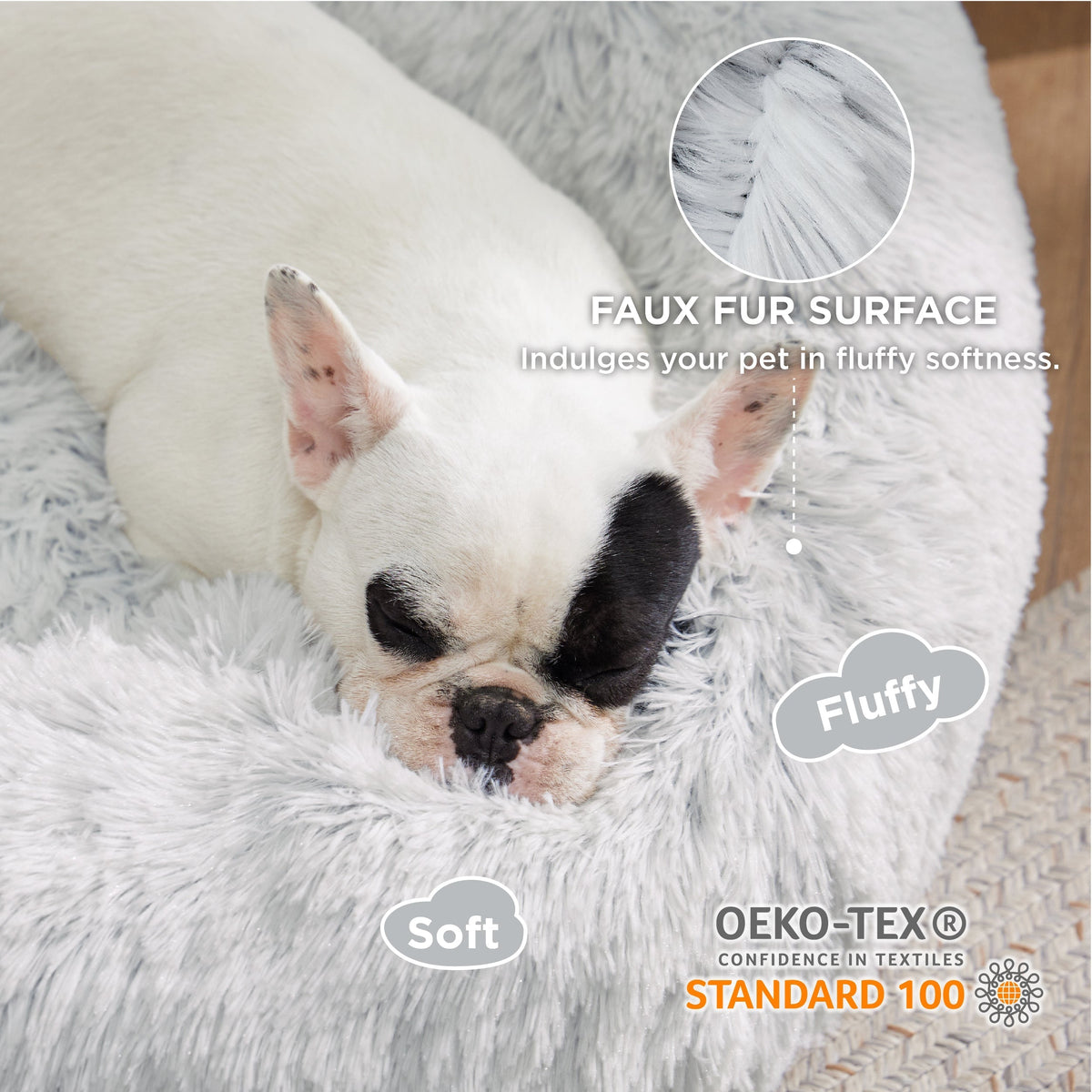 Calming Donut Bed for Dogs and Cats