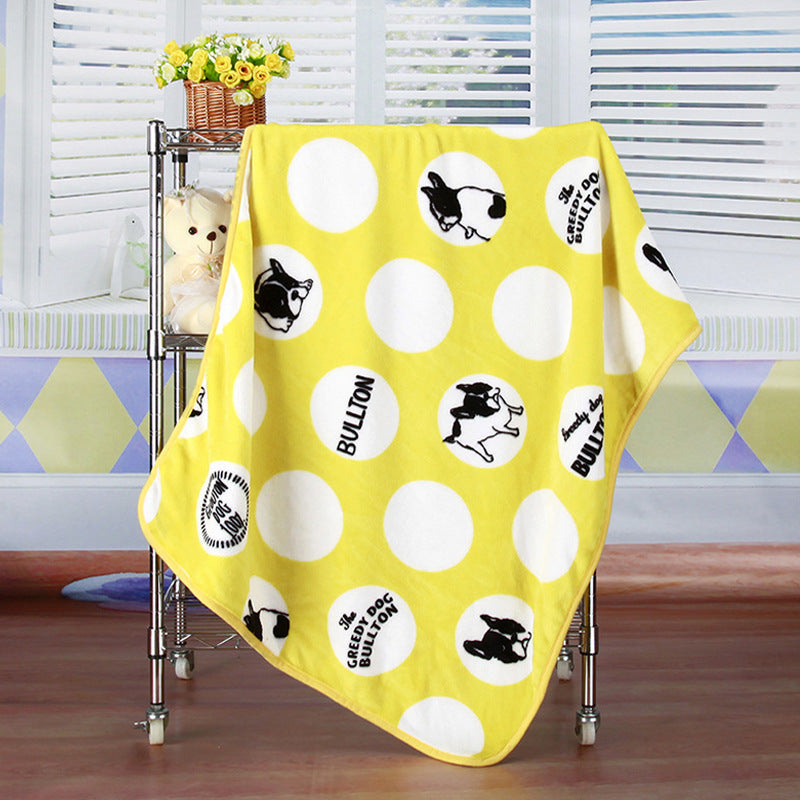Pet Quilt Warm Blanket Coral Fleece Antifreeze Autumn And Winter Pets