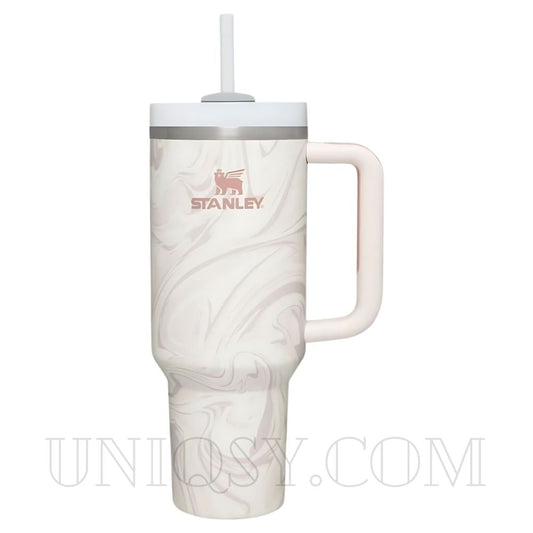 Stanley 40 OZ Rose Quartz Swirl Quencher Flowstate Tumbler Cup