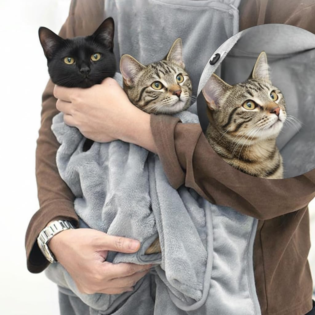 Cat Apron, Plush Pet Sleeping Bag for Napping, Kitten-Specific Soft-Sided Travel Sleeping Bag