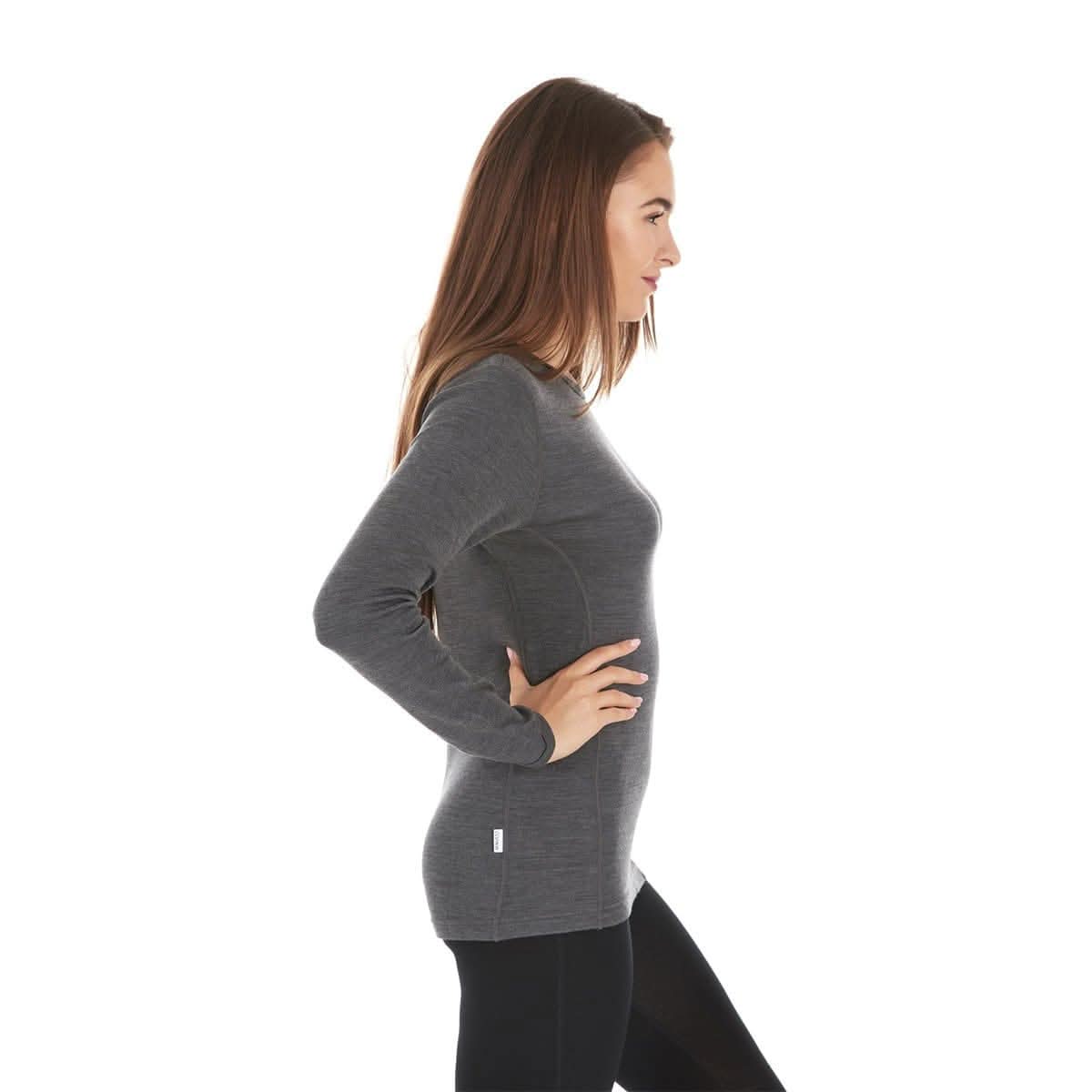 Midweight Women's Wool Crew Top -  100% Merino Wool