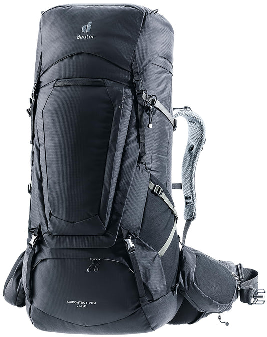 Deuter Aircontact Pro 75+10L Hiking Backpack, 75+10 Liters - Black