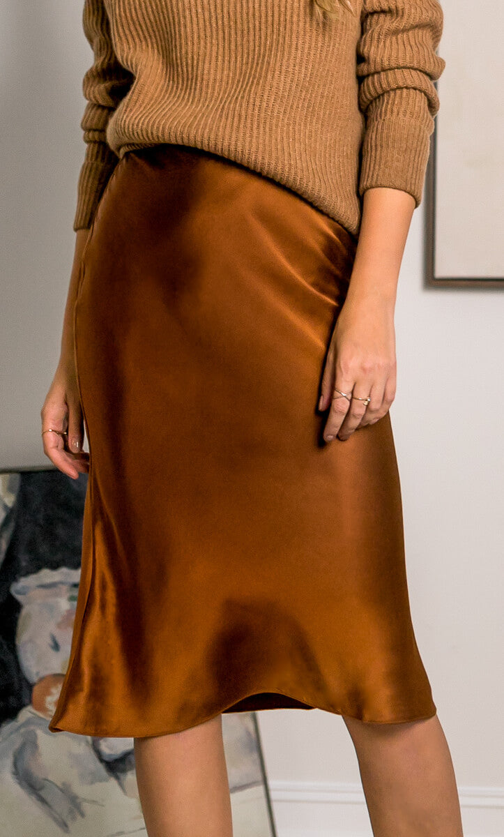 Alessa Silk Skirt