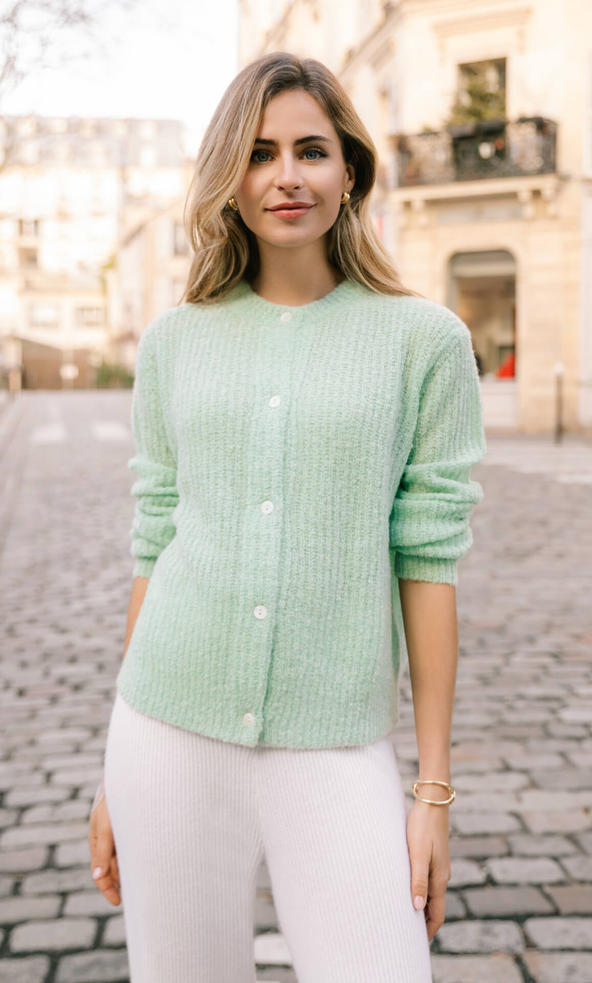 Bianca Boucle Cashmere Cardigan