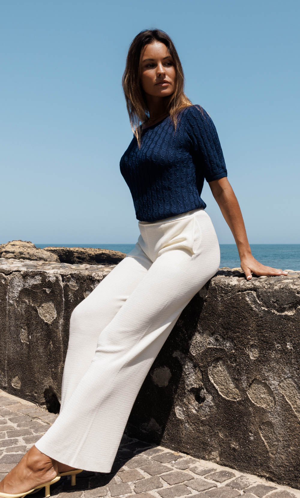 Cassandra Cable Sweater - Silk & Cashmere