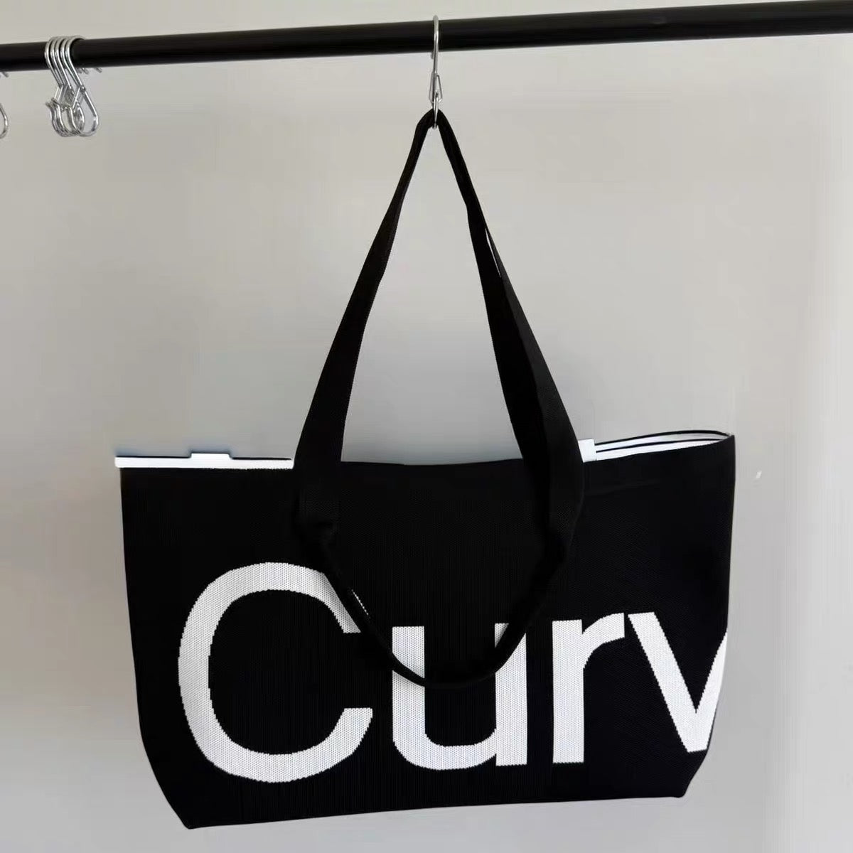 Curves Knit Tote (Lemongrass)