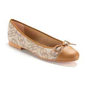 51391 - Tan Soft Leather Flats for Teen/Women by Pretty Ballerinas