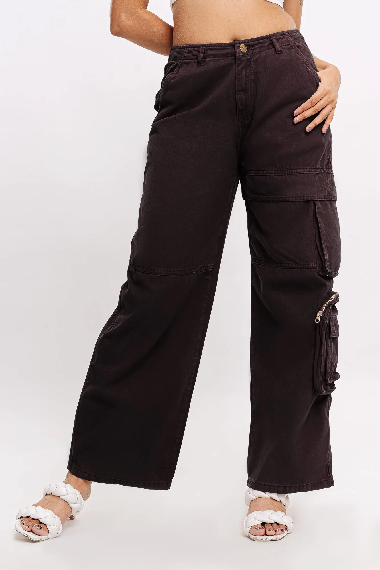 Brunette Cargo Denim Pants