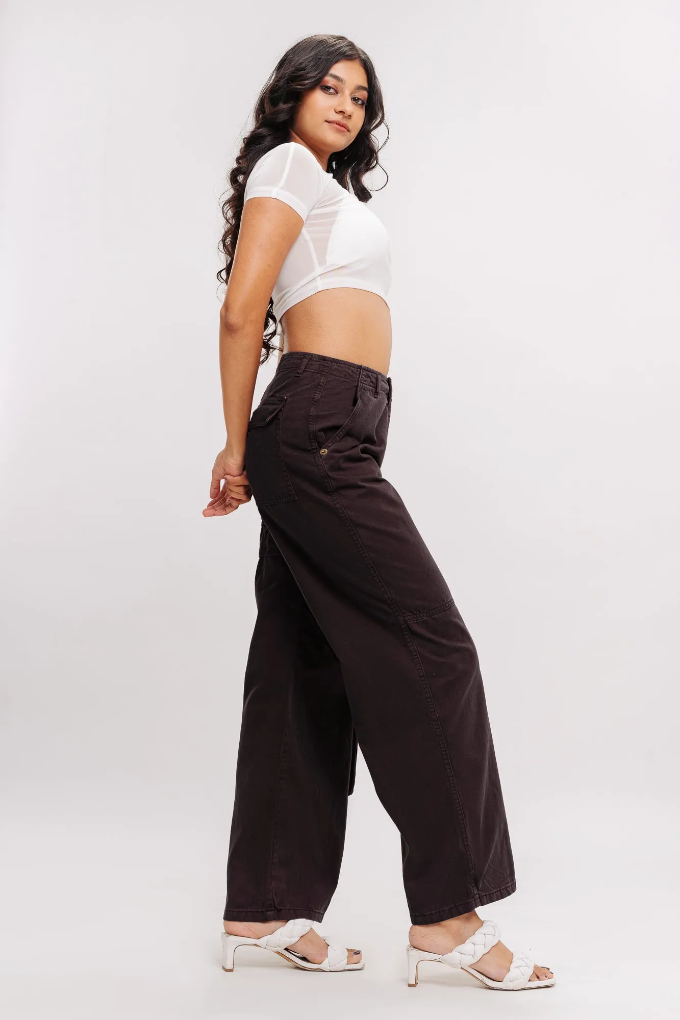 Brunette Cargo Denim Pants