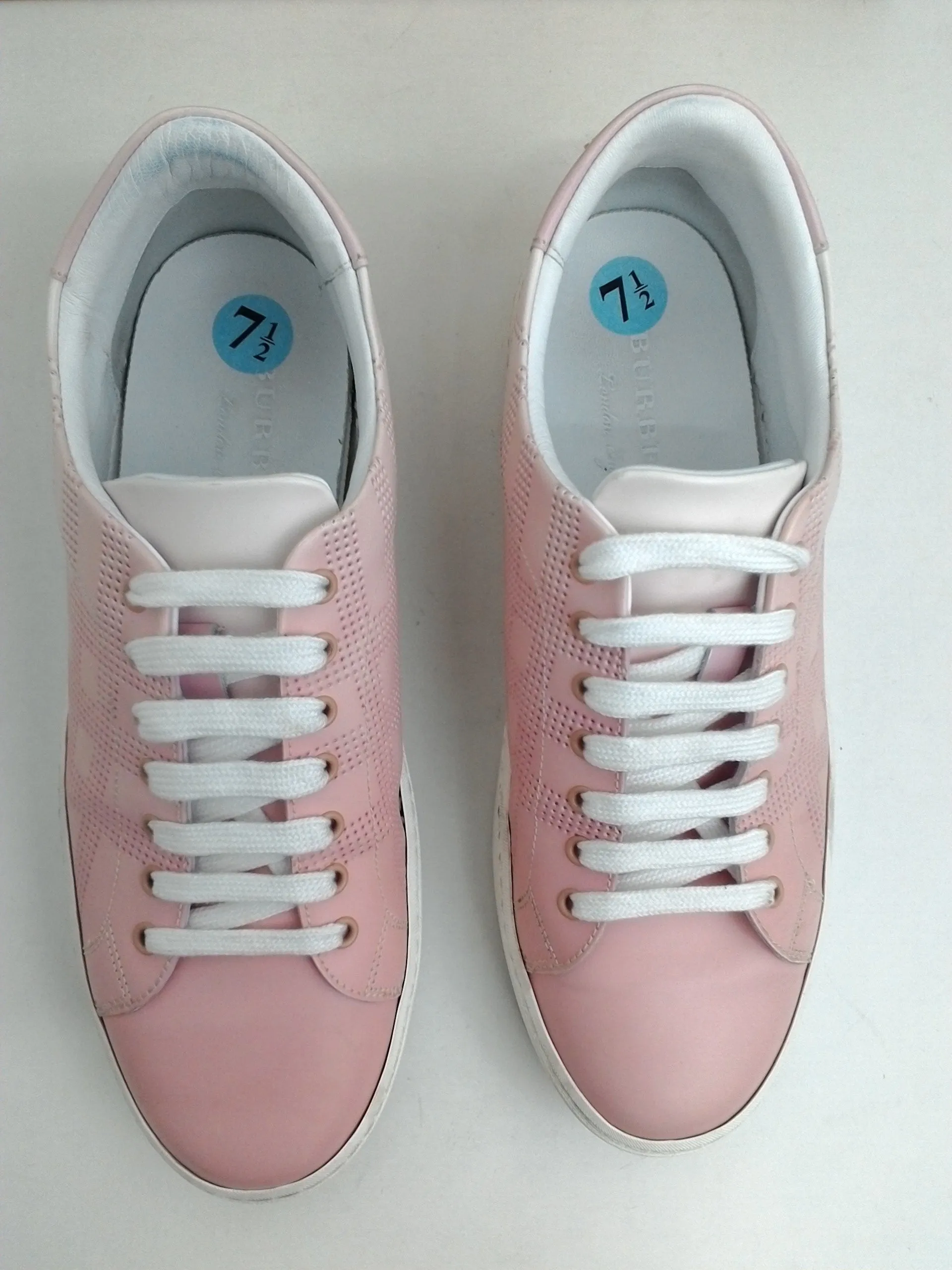 Burberry Women's Low Top Sneakers Sugar Pink Size 37.5