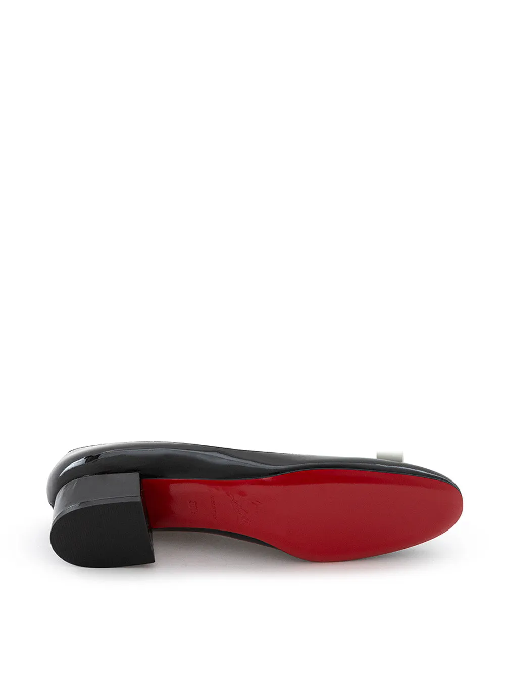 Christian Louboutin Elegant Black Patent Leather Ballet Flats