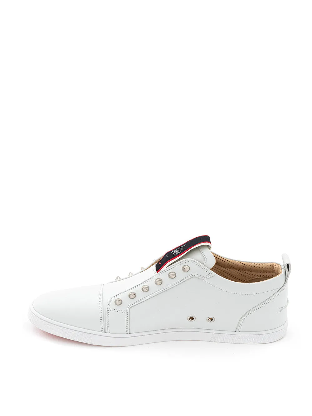 Christian Louboutin Elegant White Leather Sneaker Elegance