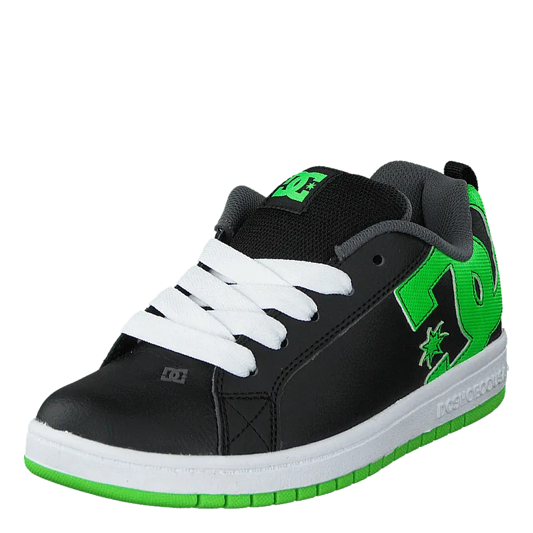 Dc Kids Court Graffik Shoe Blk/Grs