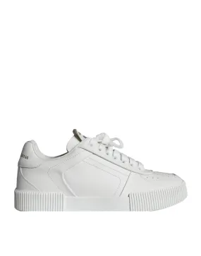 Dolce & Gabbana White Miami Leather Low Top Sneakers Shoes