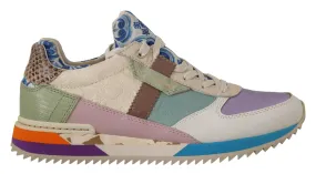 Elegant Multicolor Patchwork Sneakers