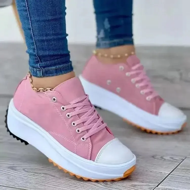 Elowen - Trendy Platform Lace-Up Sneakers for Women