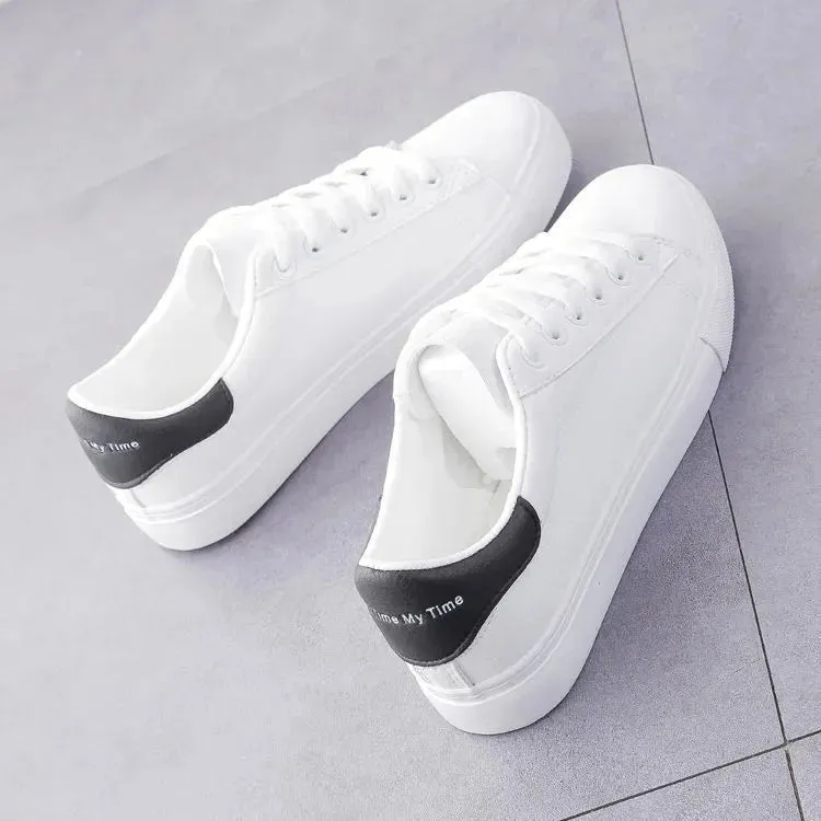 Fashionable Lace-Up Platform Sneakers for Women