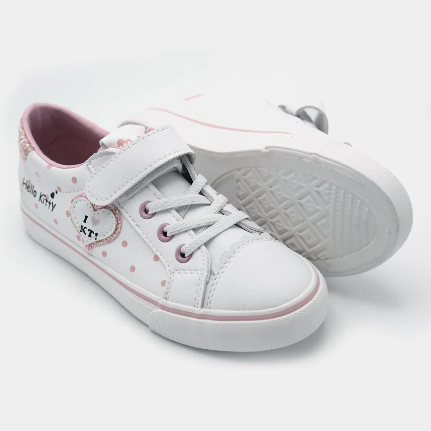 Girls Sneakers 5667-White Pink