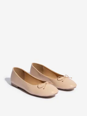 LUNA BLU Beige Bow-Detailed Ballerina