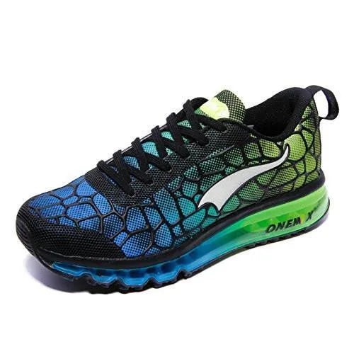 Onemix Lightweight Air Cushion Sport Running Shoes Sky Blue Green Size 9.5