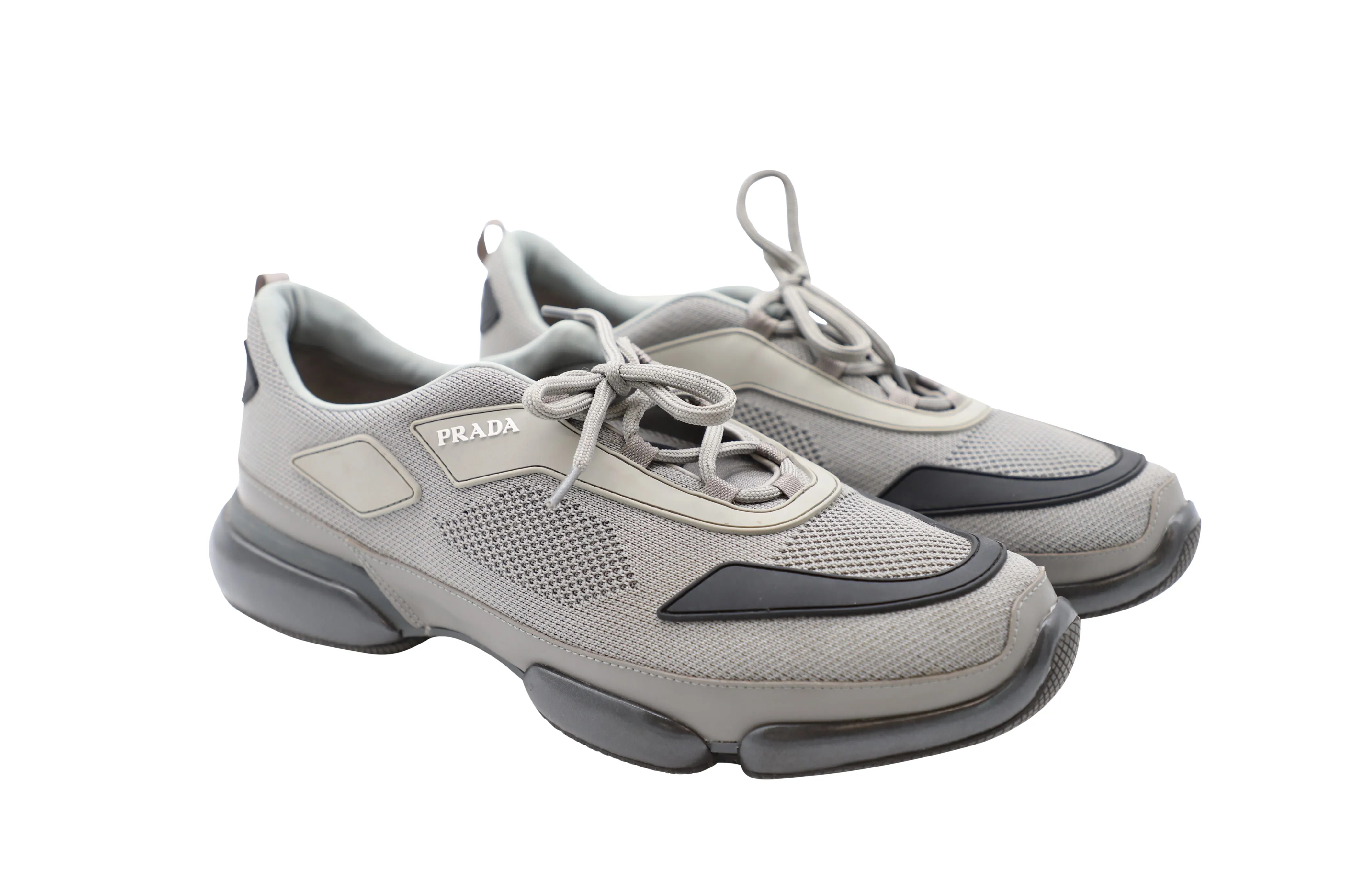 Prada Cloud Bust Sneakers In Grey Synthetic