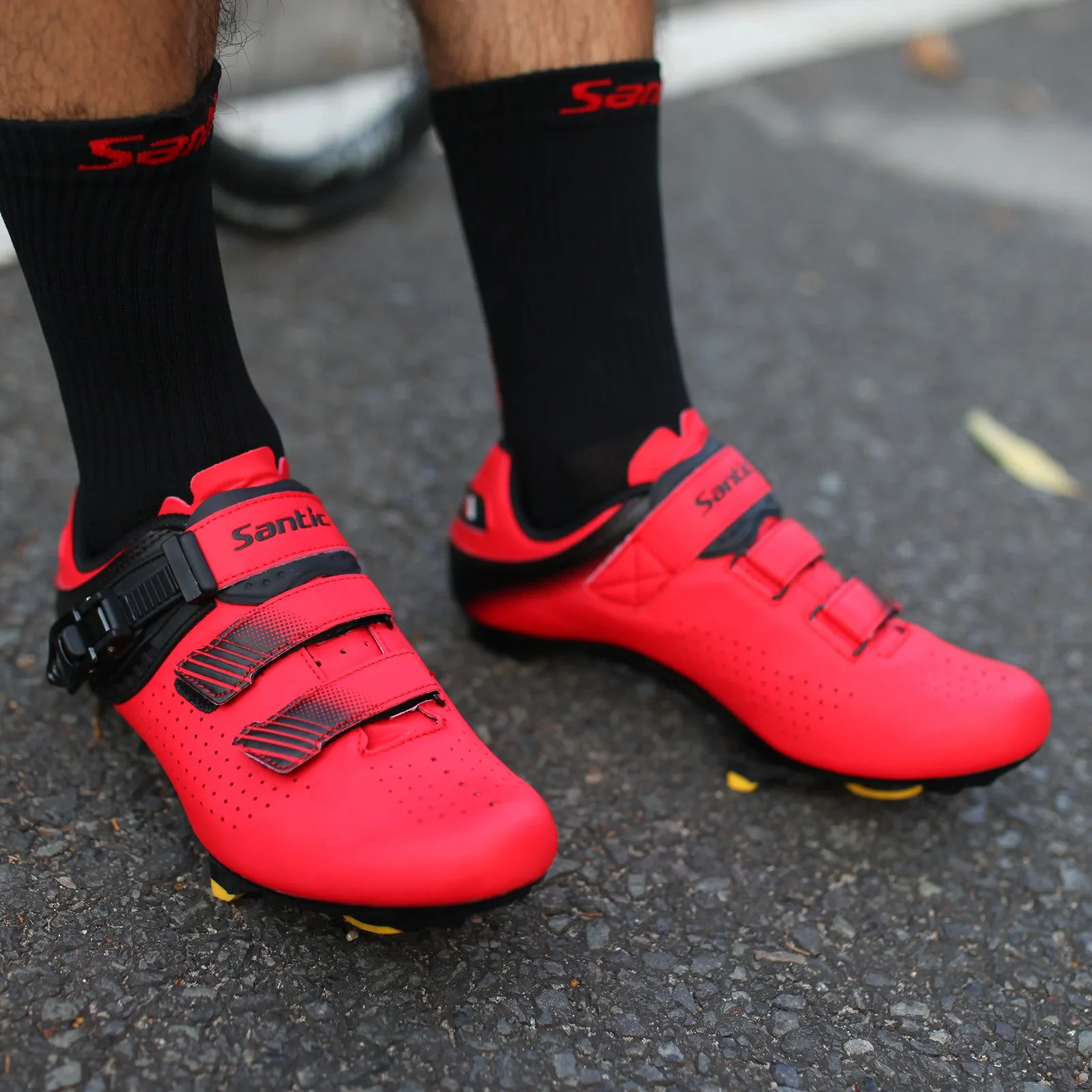 Santic LongMarch Red Men & Women Road Cycling Shoes