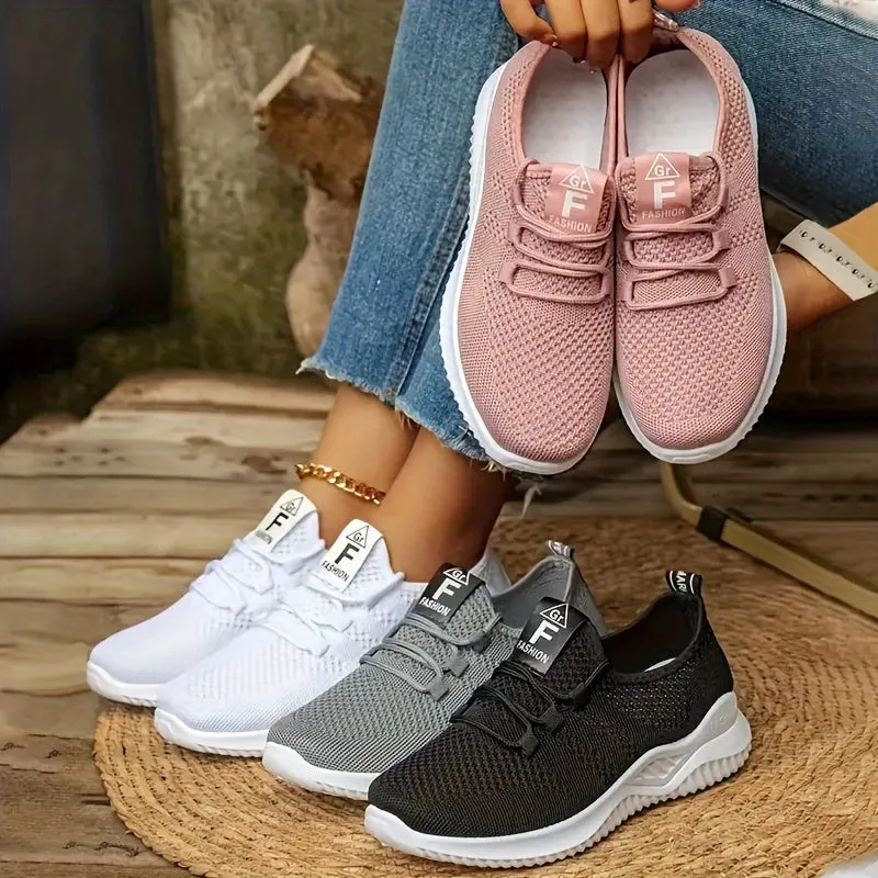 Stylish Solid Color Casual Sneakers for Women | Perfect for Casual Days