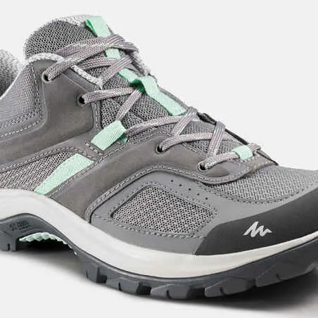 Women's mountain walking shoes - mh100 - grey